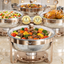 FEMCHIC 9QT Silver Chafing Dishes for Buffet 2/4 Pack, Chafing Dish Buffet Set Stainless Steel, Round Chafing Dishes with Glass Lid & Lid Holder, Smooth Mirror Polish for Party Events Wedding