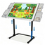 FEMCHIC 1500 Pieces Puzzle Table with 4 Wheels 360° Rotating Tabletop, Jigsaw Puzzle Table Adjustable in Height Angle, Puzzle Board Table with 8 Drawers, Legs, Cover, Easy Sorting for Adults Families